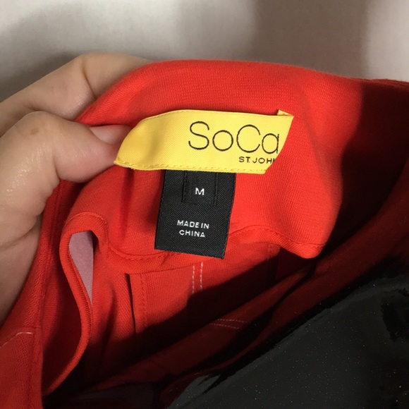 SoCa St. John red 3/4 sleeve coat - Picture 3 of 3